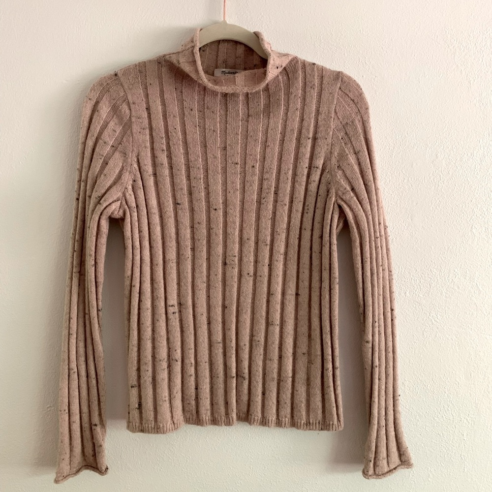Madewell blush ribbed sweater
